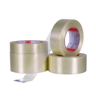 China Mono Directional Striped Fiberglass Waterproof Heavy Duty Filament Self Adhesive Fiberglass Filament Tape for sale