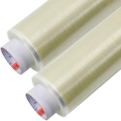 China Single Sided Jumbo Roll Waterproof Cellophane Tape Waterproof Fiberglass Filament Reinforced Lined Adhesive Tape for sale