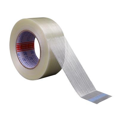 China Free Samples Waterproof Waterproof Mesh Fiberglass Filament Reinforced Adhesive Super Adhesive Striped Tape for sale