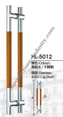 China Stainless steel door handle HL5012, dia25 X45 X 800 for sale