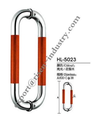 China Stainless steel door handle HL5023, dia38 X 600 for sale