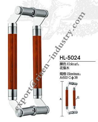 China Stainless steel door handle HL5024, dia38 X 600 for sale