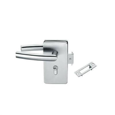 China Glass door locks LC-033, stainless steel 304 plate, finishing satin or mirror for sale