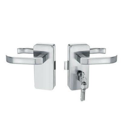 China Glass door locks LC-034, stainless steel 304 plate, finishing satin or mirror for sale