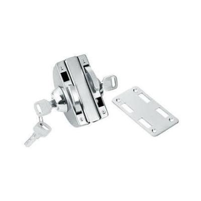 China Glass door locks LC-001A, stainless steel 304 plate, finishing satin or mirror for sale