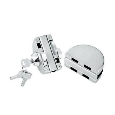 China Glass door locks LC-010, stainless steel 304 plate, finishing satin or mirror for sale