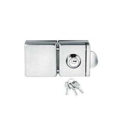 China Glass door locks LC-008, stainless steel 304 plate, finishing satin or mirror for sale