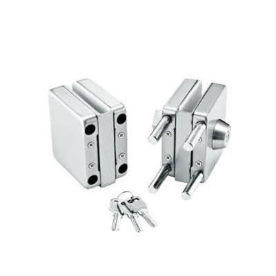 China Glass door locks LC-018, stainless steel 304 plate, finishing satin or mirror for sale