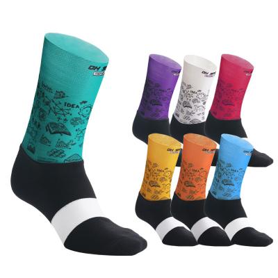 China Breathable Custom Compress Printing Men And Women Cycling Socks Sports Socks Running Compression Socks for sale