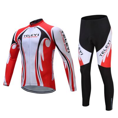 China Antibacterial Cheap Red Long Sleeve Sports Wear Outdoor Wear Mountain Bike Jersey for sale