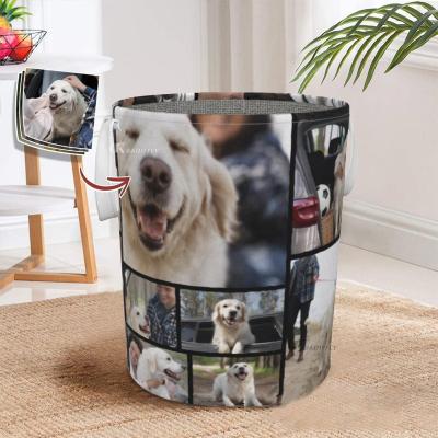 China Home Custom Waterproof Collapsible Dirty Canvas Baskets Clothes Storage Foldable Laundry Basket Laundry Hamper for sale