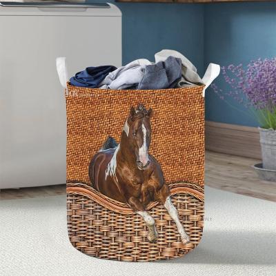 China Custom Large Capacity Storage Home Wholesale Hamper Portable Folding Laundry Hamper with Handles for Bathroom for sale