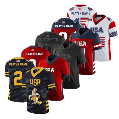 China Custom Logo American Football Jersey Rugby Football Tank Tops Anti-UV Men's Rugby Football Sportswear Uniform Strength Training Wear for sale