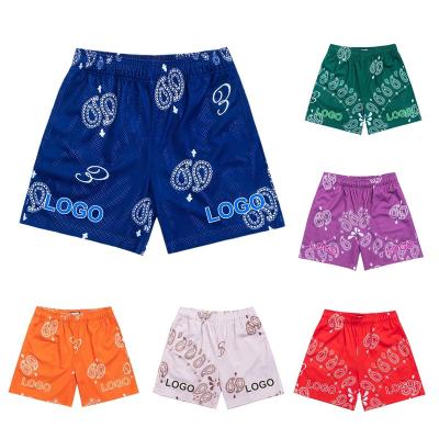 China Custom 2022 OEM Logo Mesh Shorts Men Double Layer Anti-wrinkle Basketball Sport Shorts Wholesales Powerlifting Gym Shorts ES042 for sale