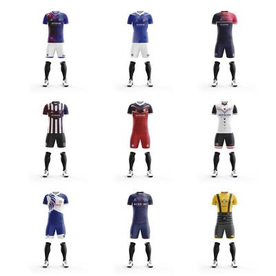 China Wholesale Soccer Jersey Sets Sets Custom Mens Football Soccer Jersey Kits For Teams Soccer Wear Training Sportswear Uniform SOJ020 for sale