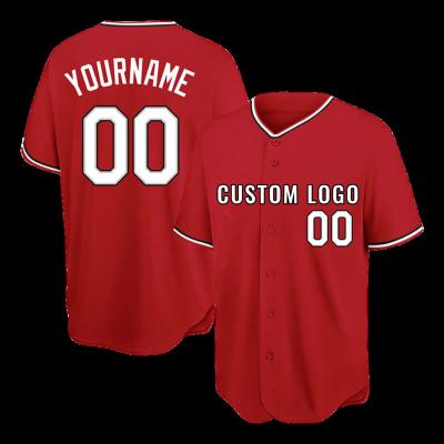 China Anti-UV Customize Team Name Baseball Jersey Embroidery Sportswear V-Neck World Baseball Wear Wholesale Uniform For Men BSM002 for sale