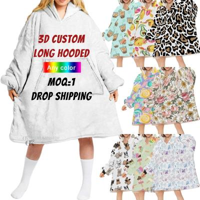 China Custom Print Cover Up Hoodie Flannel Fleece Oversized Christmas Sweatshirt Cover Hooded Anti-Wrinkle Designer Hoodie Cover Halloween Hooded for sale