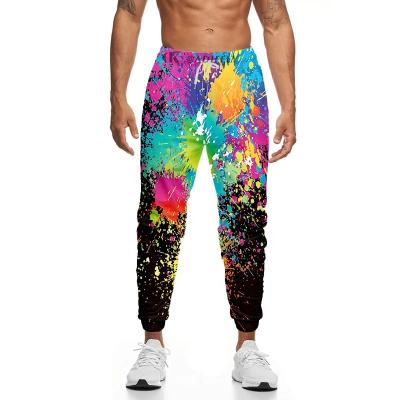 China 2022 High Quality Anti-Wrinkle Polyester Custom 3d Print Sweatpants Slim Fit All Over Print Graphic Joggers Pants Mens Elastic Waist Pants for sale