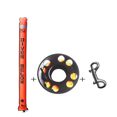 China Smb Safety Sausage Colorful Scuba Diving 1.5m Fiberglass Inflatable Reel Finger Reel Dive Float Buoy Set Aluminum Accessor Alum for sale