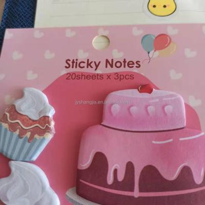 China Creative cool colorful cute cheap sticky notes customized by kawaii self-adhesive color folding memo pad for sale