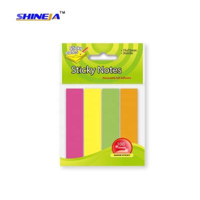 China Good Quality Self Adhesive Stationery Suppliers School Assorted Good Quality Page Colored Paper Marker Sticky Notes for sale