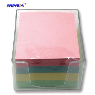 China Self Adhesive Hot Selling Custom Logo Printing 3*3in 5 Pastel Colors Sticky Note Pad Paper Cube Memo Pads Memo Pad With Box for sale