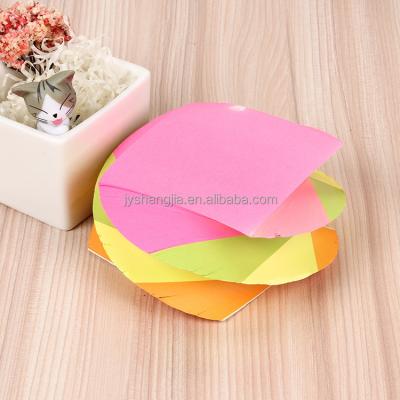 China Factory price logo 3*3in colors custom neon pad self-adhesive hot sale paper cube memo pads sticky note pad with box for sale