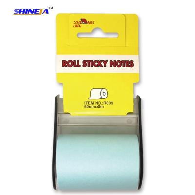 China Good Quality Self Adhesive Eco - Friendly Colorful Sticky Notes Roll With Plastic Dispenser for sale