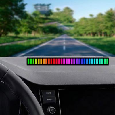 China Disco Rechargeable Voice Activated Atmosphere Modern Color Lamp Car Control Ambient Auto Sound Changing Auto Sound Music Levels Light RGB Sensor Rhythm Lamp for sale