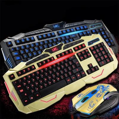 China Hot Selling Gaming Keyboard and Mouse Set Human Ergonomic Mechanical Keyboard Wired Combo Keyboard Backlit Mouse for sale