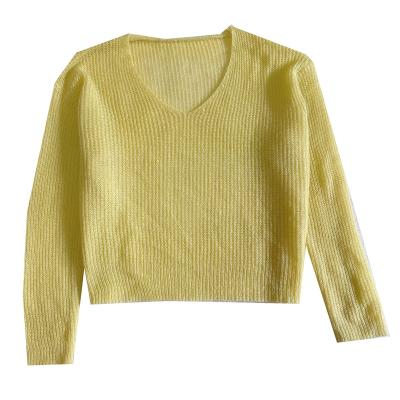 China Anti-wrinkle custom knit sweater women's mohair sweaters knit pullover sweater for spring for sale