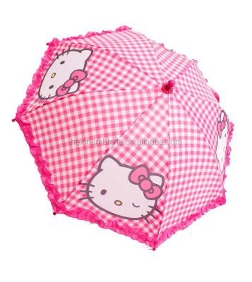 China Polyester Wholesales Promotional Child Umbrella Hello Kitty for sale