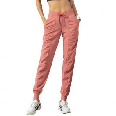 China Breathable Custom Ladies Oversized Running Cargo Pants Women Sports Joggers Pink Sweatpants Jogging Pants for sale