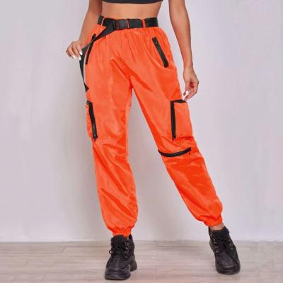 China Anti-pilling cotton cargo women sports tracksuit customizes empty jogger suits streetwear stacked jogger pants with side pockets for sale