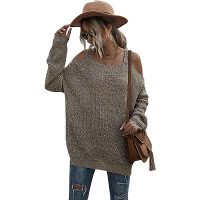 China New Fashion Anti-wrinkle Ladies Plus Size Thermal Tank Top Sweater With Crewneck Long Sleeve Custom Knit Sweater Women Tops for sale