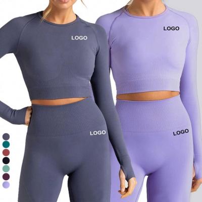 China Breathable Wholesale Breathable Sports Yoga Clothing Fitness Wear Leggings Yoga Set for sale