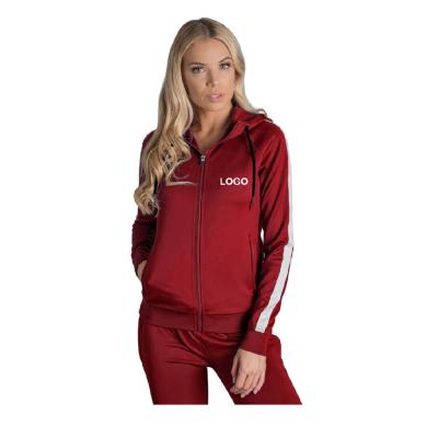 China Breathable Competitive Price Fashion Hoodies Women Custom Sweatshirt Zipper-Up Tracksuit for sale