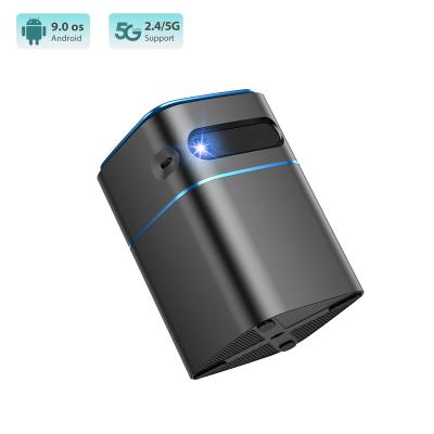 China 2G + 16G Smart Android 9.0 DLP Mini Portable Short Throw Projector With WIFI And Battery for sale