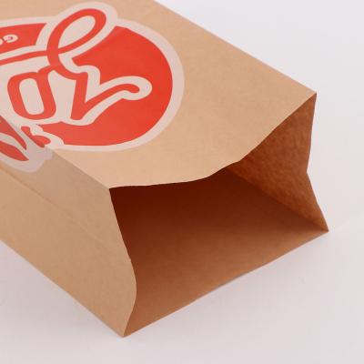 China Recyclable Custom Printed Kraft Paper Bag Bread With Christmas Paper Bags Food Takeout Packing Screen Printing Candy Paper Bag for sale