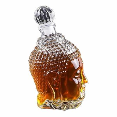 China Unique Shaped Custom Empty Glass Wine Liquor Bottles Antique Fancy 375ml 750ml Beverage Gift Transparent Customize OEM for sale