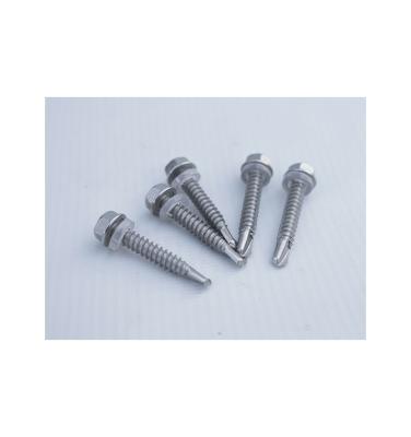 China Factory Supply 304 Stainless Steel Antiseptic Hex Washer Head Self Drilling Screw For Industry for sale