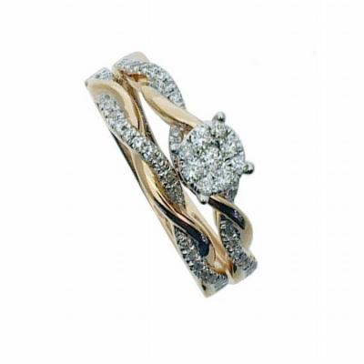 China Latest Gorgeous Trendy Color FASHIONABLE Rose Gold Color Anniversary Wedding Diamond Engagement Ring Yellow Gold White Gold Color for sale