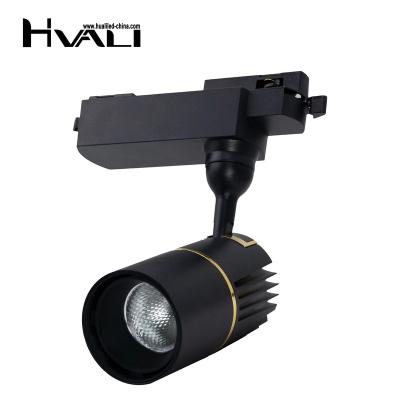 China Outfit shop HUALI New Design Hot Sale Competitive Price 25W 35W Aluminum Retail Spotlight Led Adjustable COB Square Commercial Track light for sale