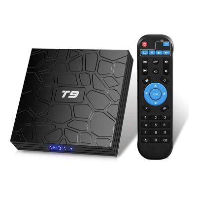 China Excel Digital TV Box Smart Android 9.0 Dual Band T9 T9 Quad Core 4K TV Box Wifi 2gb 16gb T9 RK3318 for sale