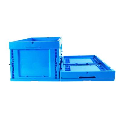 China Factory Price Blue Plastic Folding Stackable Collapsible Shipping Collapsible Crate LX604031W for sale