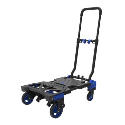 China New Design Longevity Foldable Usability Platform Multifunctional 2 in 1 Folding 150KG Multifunctional Platform Hand Truck Panel Trolley ZH150-FHT for sale