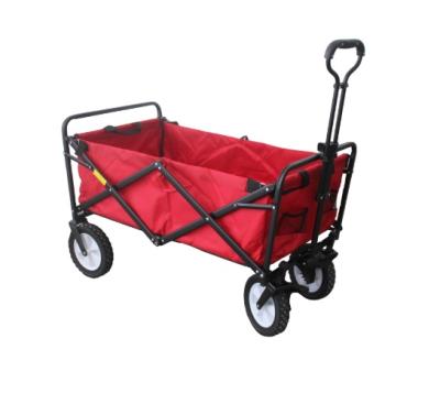 China FW80 Outdoor Uni-quiet Folding Four-wheel Folding Shopping Trolley Beach Hand Cart Garden Trolley Shopping Trolley for sale