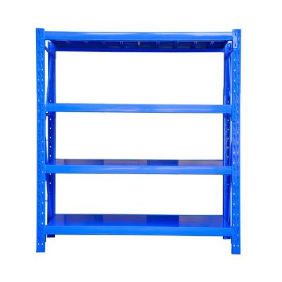 China Genuine Corrosion Protection Shelves Display Light Duty Boltless Metal Steel Storage Assembly Easy Shelf For Warehouse HJQ-206 for sale