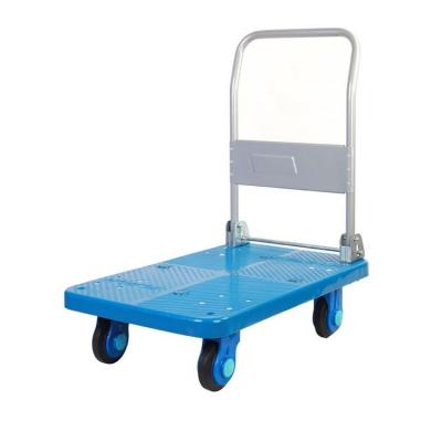 China Factory Sale Foldable Hot Duty Heavy Duty Baggage Cart Plastic Hand Truck Longevity Durability Platform Hand Truck Sale Foldable Cart PLA250N-DX for sale