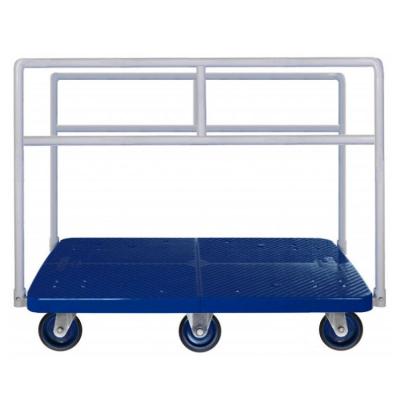 China Supplier Dolly Car Plastic Platform Truck Heavy Duty Serving Heavy Duty Warehouse Service Foldable Cart Chinese Service Industrial Platform Cart PLA600Y-BH for sale